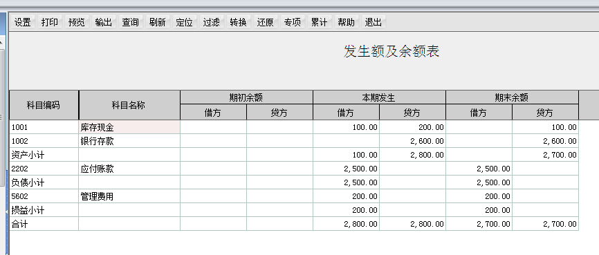 用友T6軟件7.0怎樣查看科目余額表